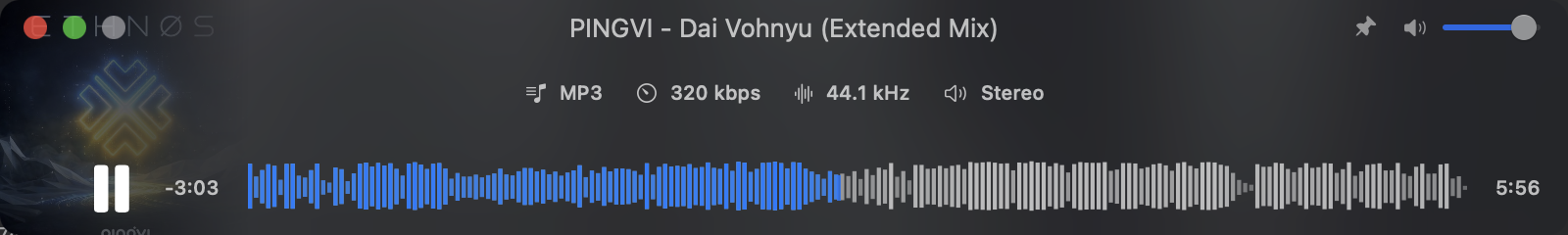 MIMP macOS DJ Player HUD Seeker Waveform
